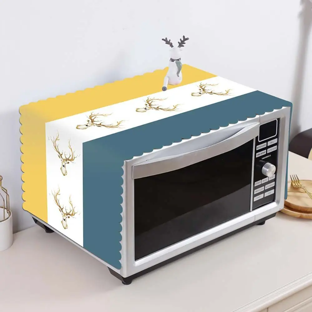 PVC Simple Oven Supplies Fashion Home Decoration Kitchen Accessories Oil Dust Cover Microwave Cover Refrigerator Hood
