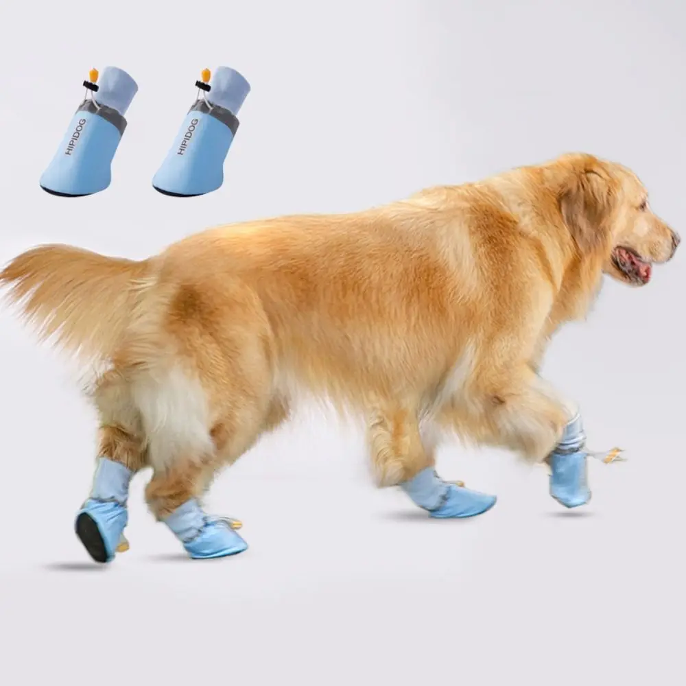4pcs/set Soft Large Dog Foot Cover Non-slip Breathable Dog Anti-slip Shoes Adjustable Wear Resistant Dog Shoes Socks
