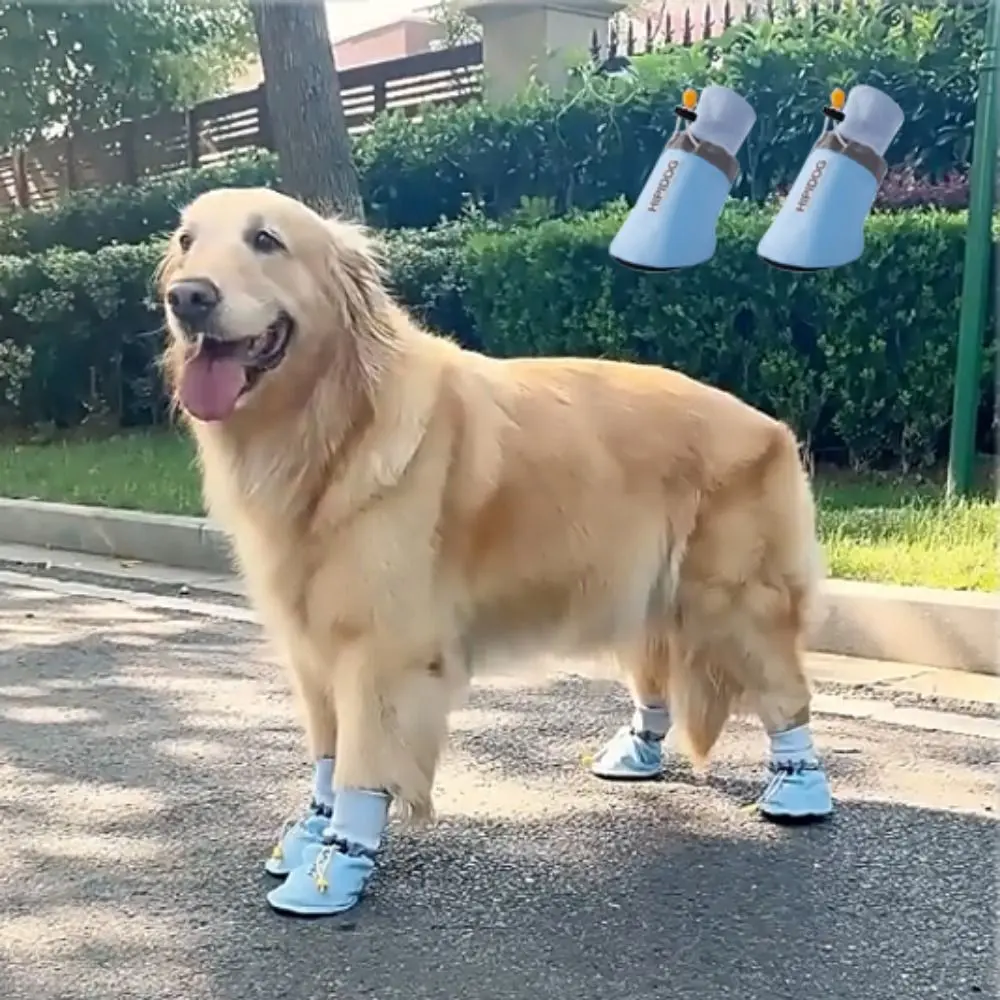4pcs/set Soft Large Dog Foot Cover Non-slip Breathable Dog Anti-slip Shoes Adjustable Wear Resistant Dog Shoes Socks