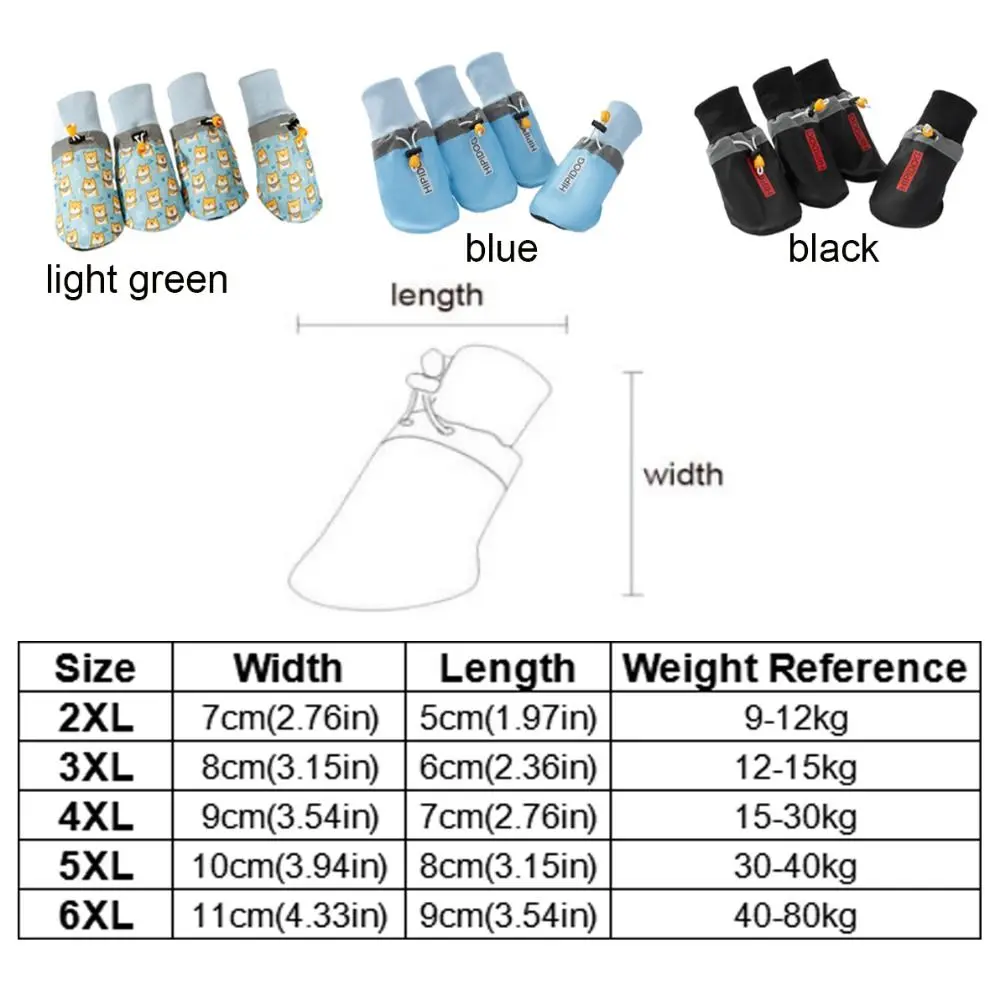 4pcs/set Soft Large Dog Foot Cover Non-slip Breathable Dog Anti-slip Shoes Adjustable Wear Resistant Dog Shoes Socks
