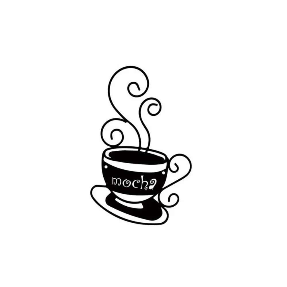 3Pcs Crafts Metal Coffee Cup Wall Decoration Art Creative Background Pendant Cartoon Exquisite Wall Hanging Gift