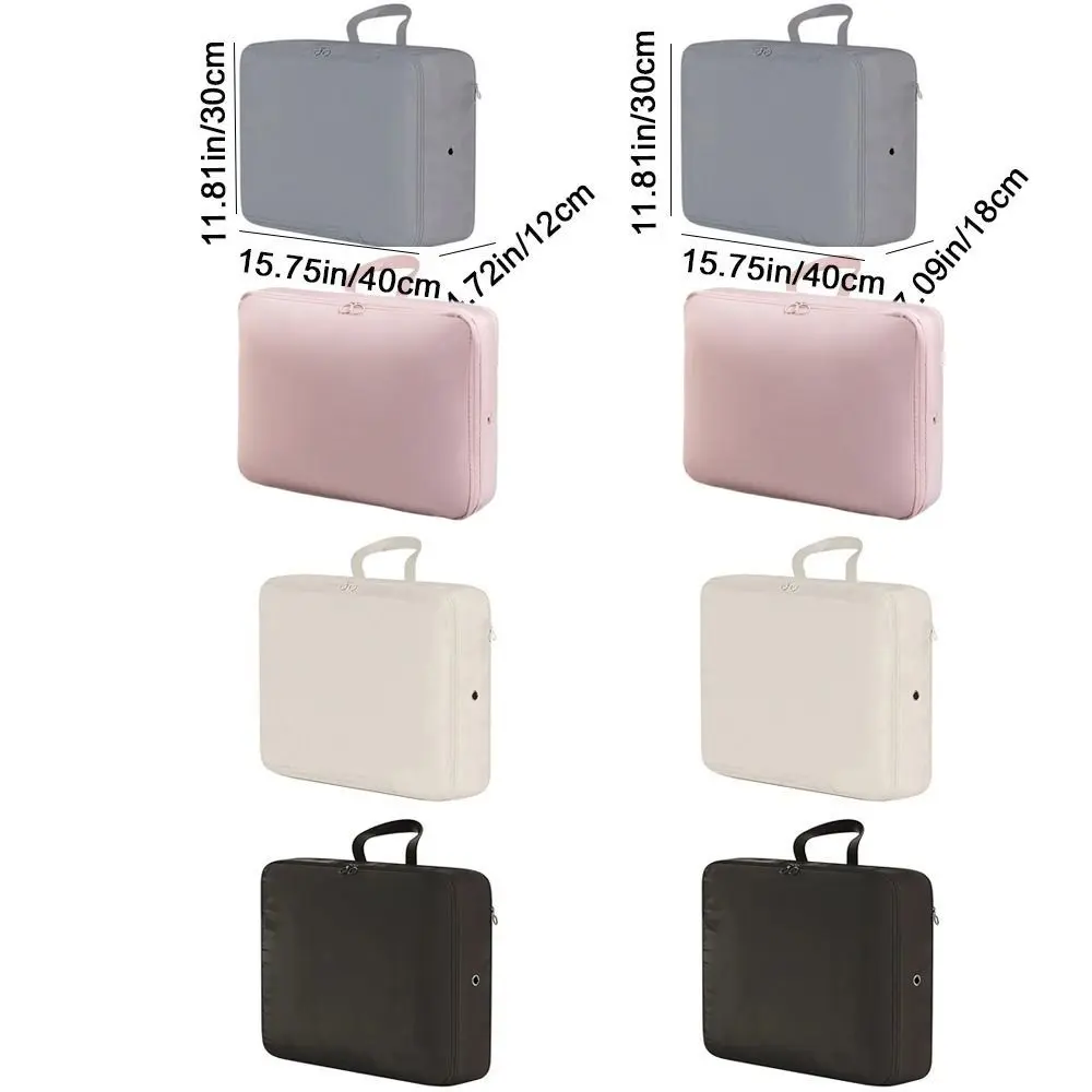 Polyester Down Jacket Storage Bag Large Capacity Foldable Puffer Jacket Storage Bag with Handle Compressed Travel Clothes Bag