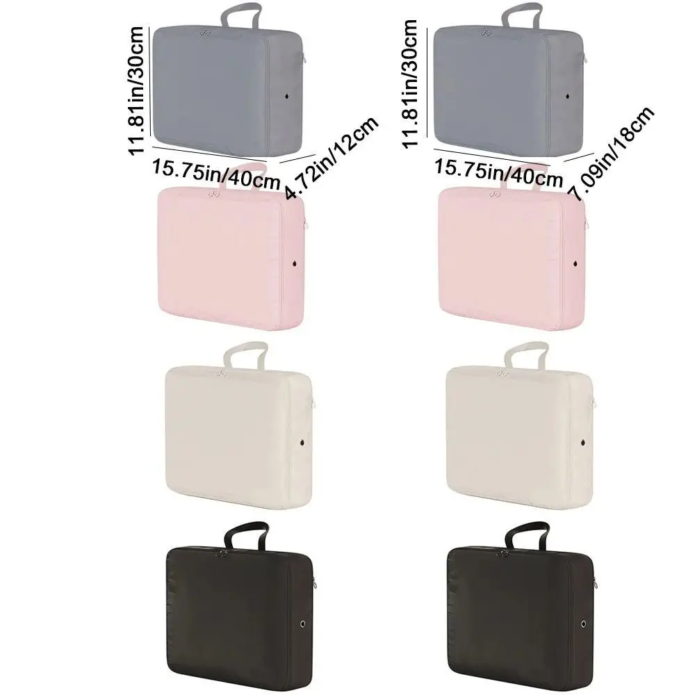 Polyester Down Jacket Storage Bag Large Capacity Foldable Puffer Jacket Storage Bag with Handle Compressed Travel Clothes Bag