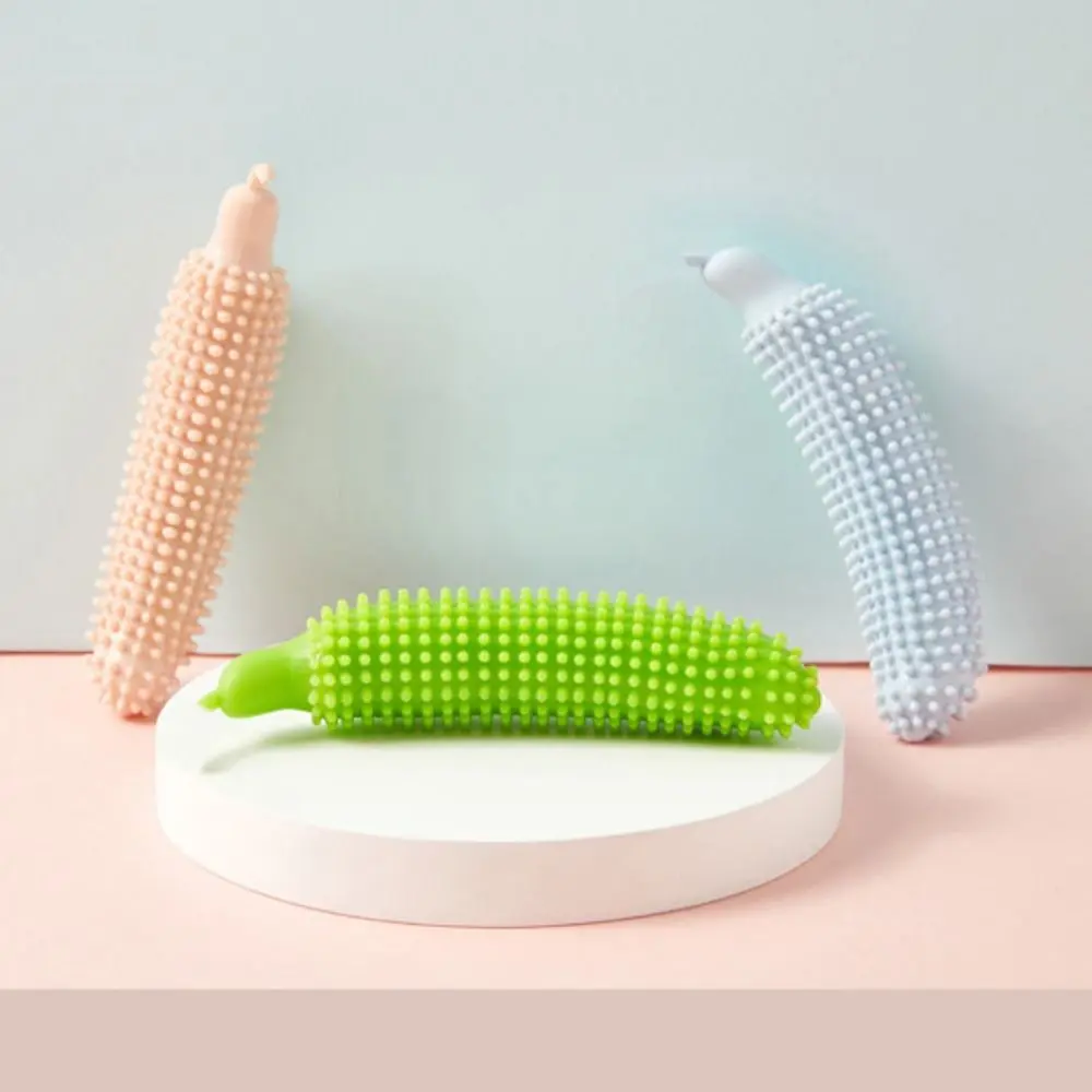 Cucumber Shape Dog Teeth Grinding Stick Bite Resistant TPE Dog Biting Stick Wear Resistant Pet Molar Stick for Dogs Puppy
