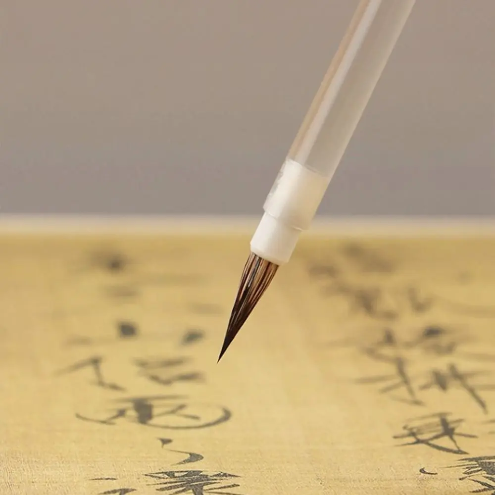Chinese Brushes Hook Line Fine Paint Brush Crisperding Wolf Hair Chinese Calligraphy Brush Slender Gold Arcylic