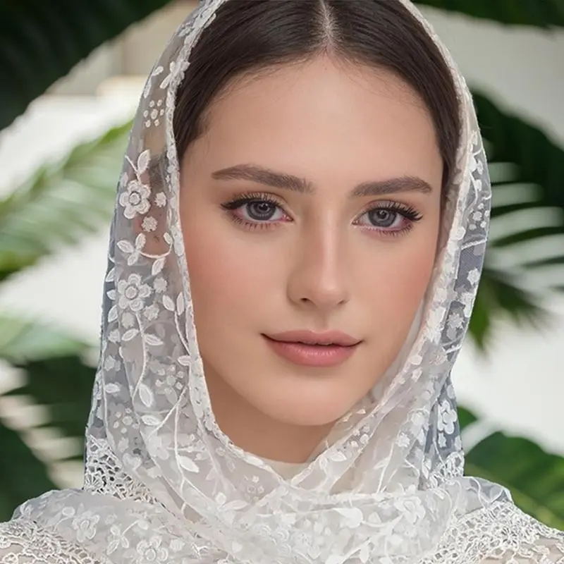 652F Women Bridal Wrap for Dressing Up Your Outfits Shawl for Wedding Dress Wrap Elegant and Trendy Lace Shawl