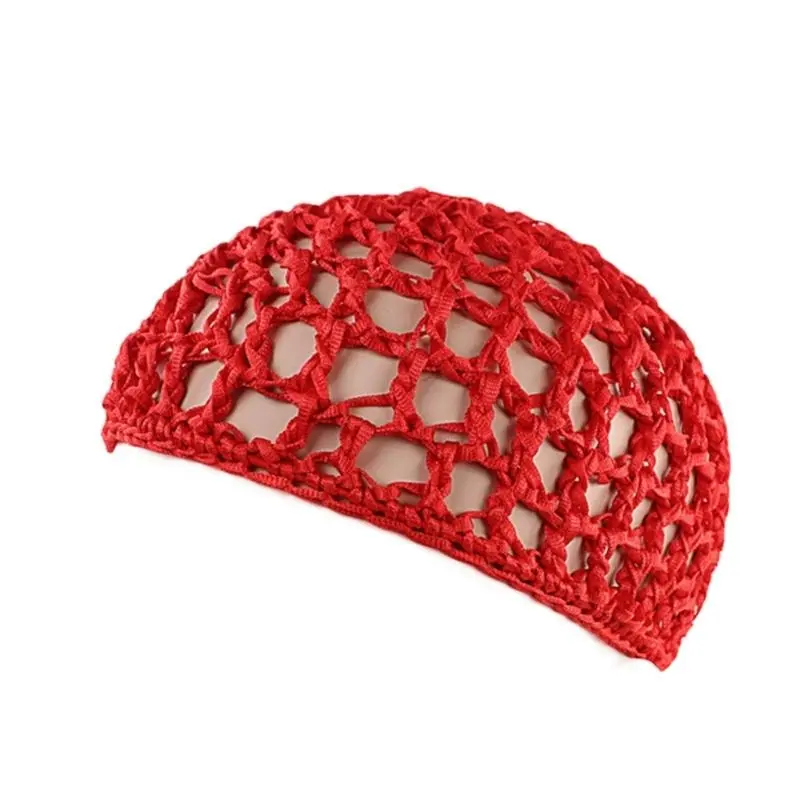 652F Elegant Handwoven Pullover Hat Breathable Hat Crochet Hollow Hat Holiday Crochet Hat Handwoven Hair Net