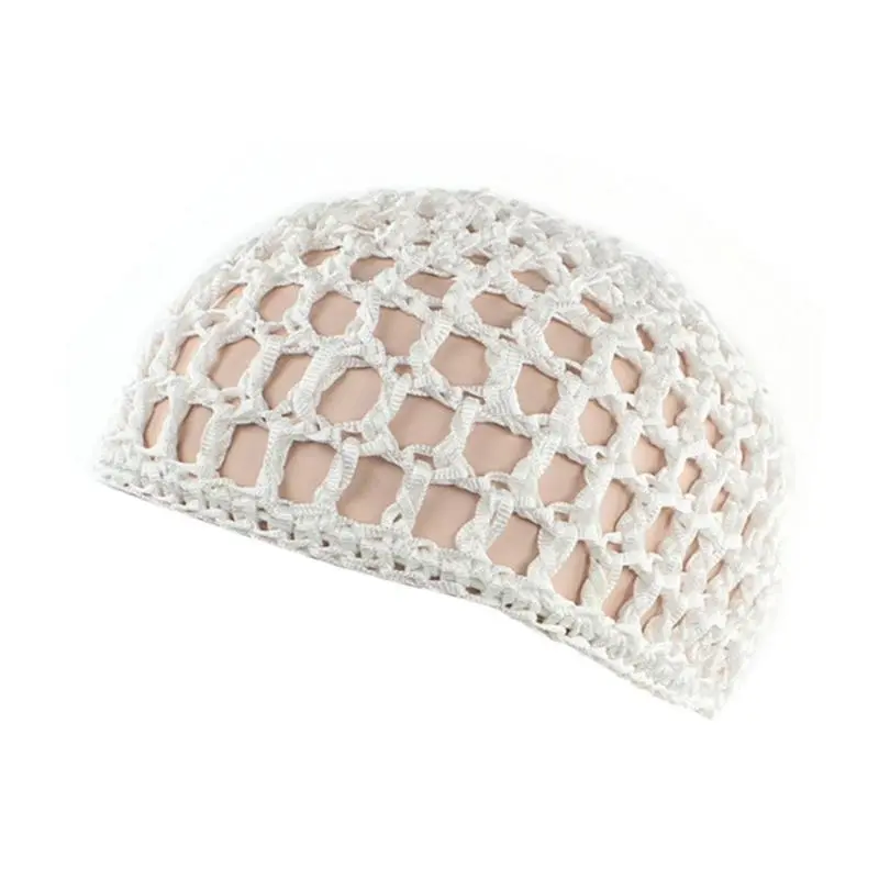 652F Elegant Handwoven Pullover Hat Breathable Hat Crochet Hollow Hat Holiday Crochet Hat Handwoven Hair Net