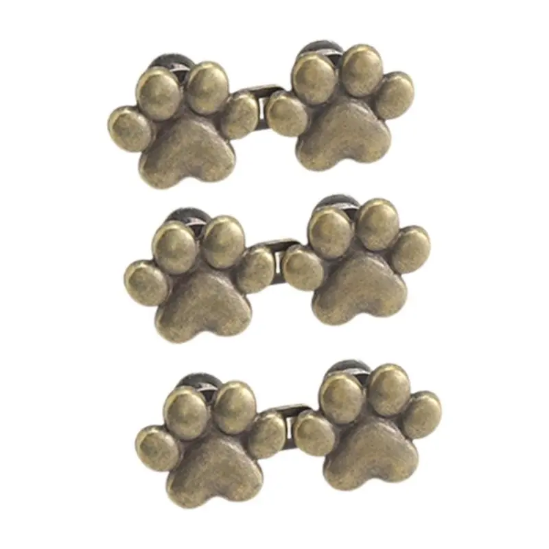 652F Tighten Waist Button Pin Buttons Alloy Paws Adjustable Waist Buckle for Women Girls Tighten Waist Jeans Button