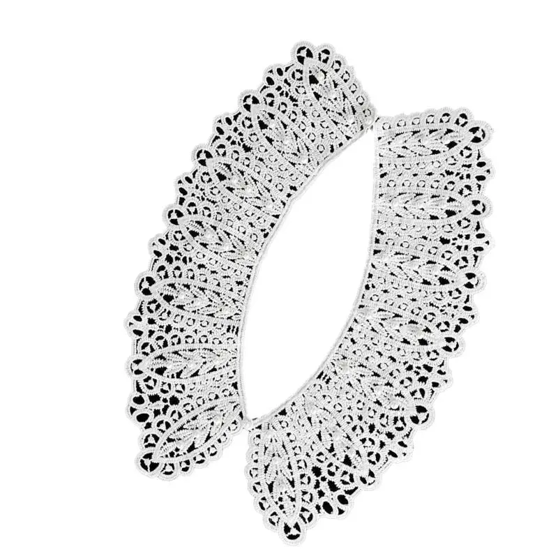 652F Laces Detachable Collar Stylish Versatiles Collar Vintage Styles Collar Outfit for Versatiles Styling