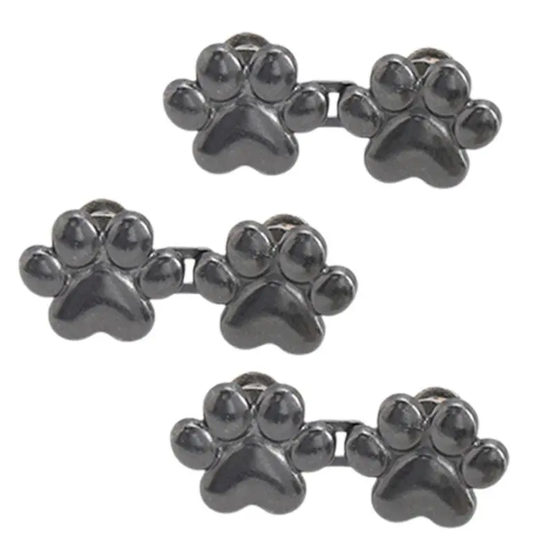 652F Tighten Waist Button Pin Buttons Alloy Paws Adjustable Waist Buckle for Women Girls Tighten Waist Jeans Button