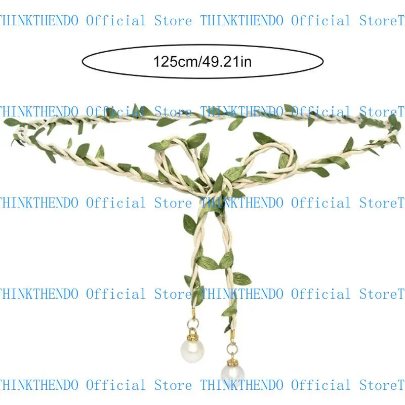 652F Natural Handmade Braided Belt Woemn Dress Waist Belt Unisex Fashion Waist Rope for Daily Use