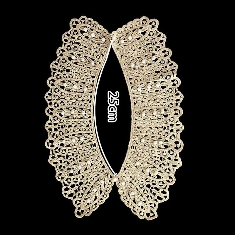 652F Laces Detachable Collar Stylish Versatiles Collar Vintage Styles Collar Outfit for Versatiles Styling