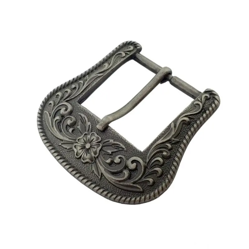 652F Vintage Patterned Belt Buckle for Men Women Waist Belt Metal Clasp Buckle for Teenager Boys Unisex Cowboy Belt Buckle