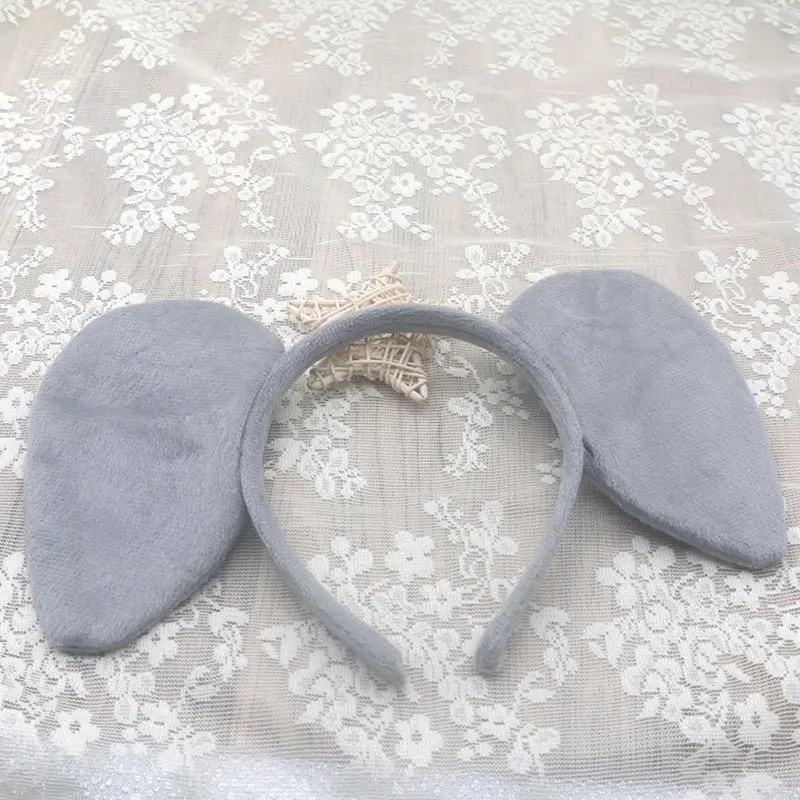 652F Elephant Costume Set Elephant Ear Headband Tail Tie Nose Glove Skirt for Kid Halloween Christmas Animal Cosplay