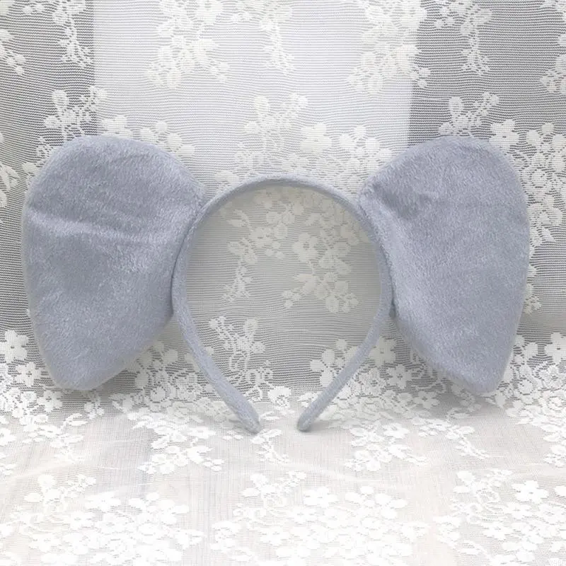 652F Elephant Costume Set Elephant Ear Headband Tail Tie Nose Glove Skirt for Kid Halloween Christmas Animal Cosplay