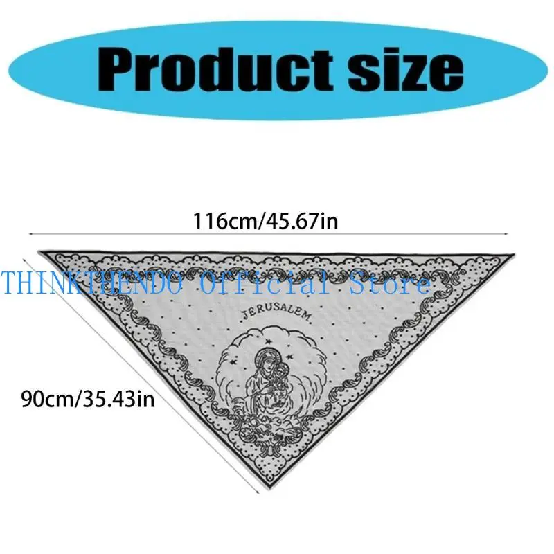 652F Fashion Mantilla Wedding Party Shawl for Woman Lace Trim Wrap Casual Scarves Shawl Veils Foulard Female Mantilla