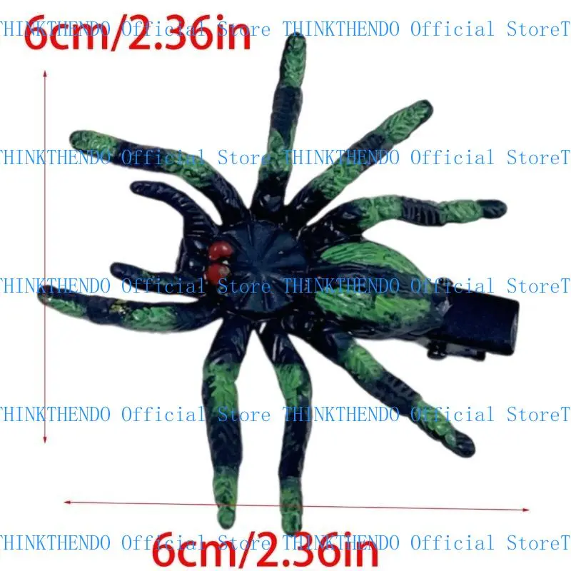 652F Spiders Pattern Hair Barrettes Antiskidding Halloween Hairclip Makeup Hairpin Hair Accessory