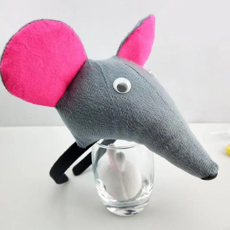 Girls Mouse Costume Headband Necktie Tail Stage Props Set Halloween Party Anime Costume Accessories Kids Photo Props