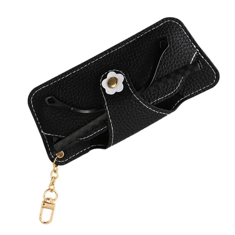 652F Multifunctional EyeGlasses Container Case for Travel and Daily Use with Secure Flower Closures and Soft Interior Liners
