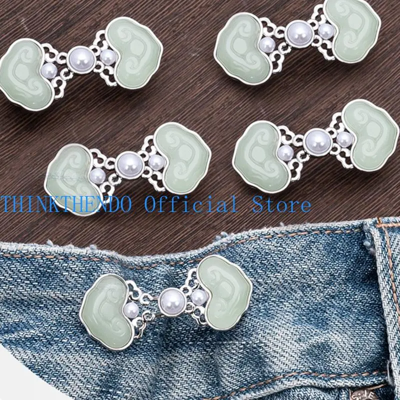 39BB NonSewing Waist Reducers 3Pcs Waist Adjusting Button Trousers Waist Extenders