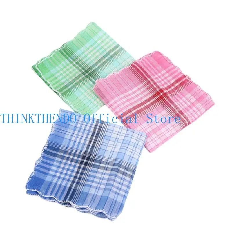 39BB 28x28cm Plain Handkerchief for Adult Casual Use Pocket Cloth Soft Breathable Square Handkerchief Towel for Adult 5PCS