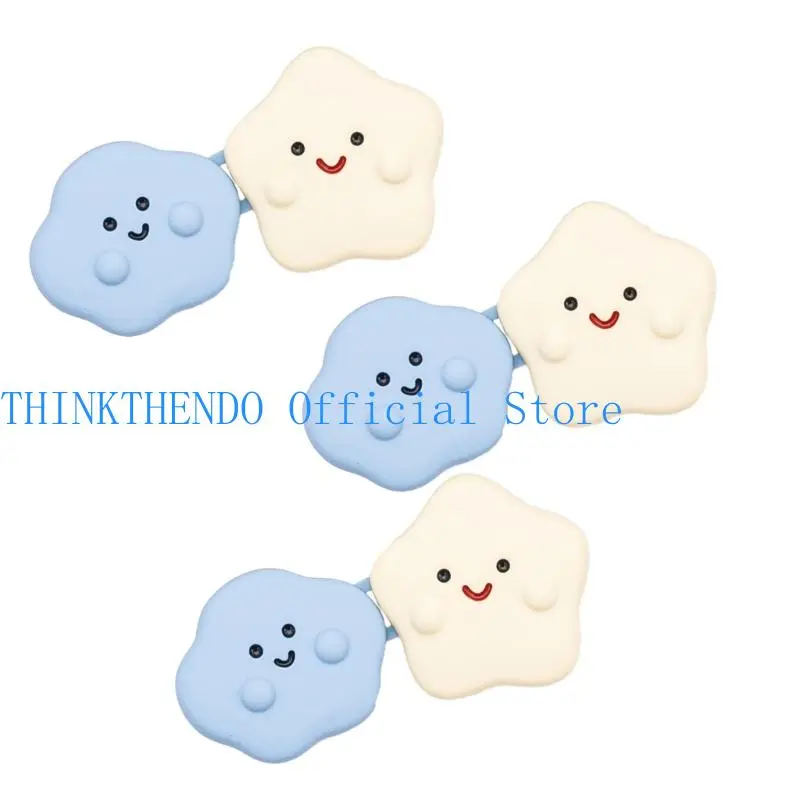 39BB 3PCS Cloud Theme Waist Adjuster Clip NonSewing Waist Tighteners For Loose Jeans Pants Women Waist Decoration