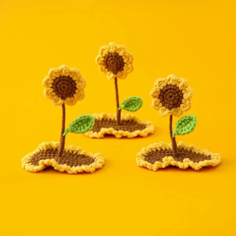 652F Delicate Crocheted Barrettes Clip Harajuku Hairpin Sweet Girls Side Clip Harajuku Lady 3D