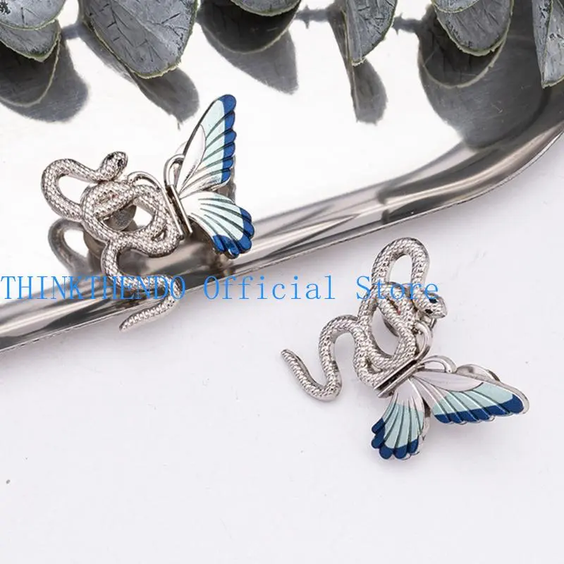 39BB 3pcs Snake Butterfly Waist Adjustment Pin For Women Loose Jeans Pants Decoration
