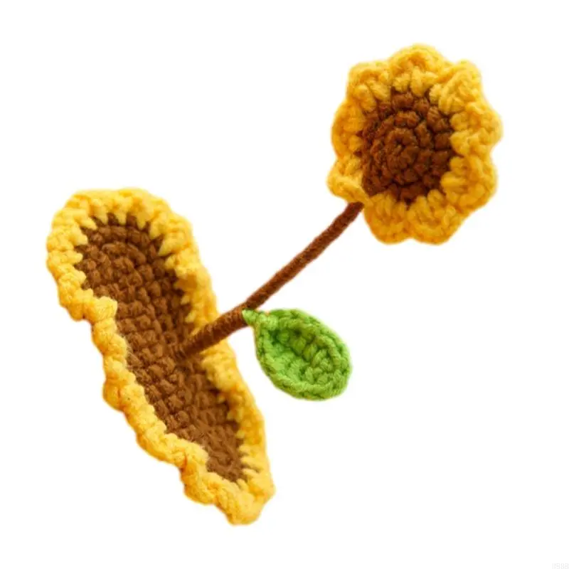 652F Delicate Crocheted Barrettes Clip Harajuku Hairpin Sweet Girls Side Clip Harajuku Lady 3D