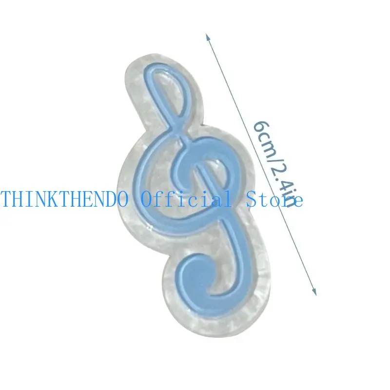 652F Girls MusicNote-Shape Hair Clip Sweet Side Clip Hairpin Women Hair Tool for Side Hair Y2K Korean Headdress
