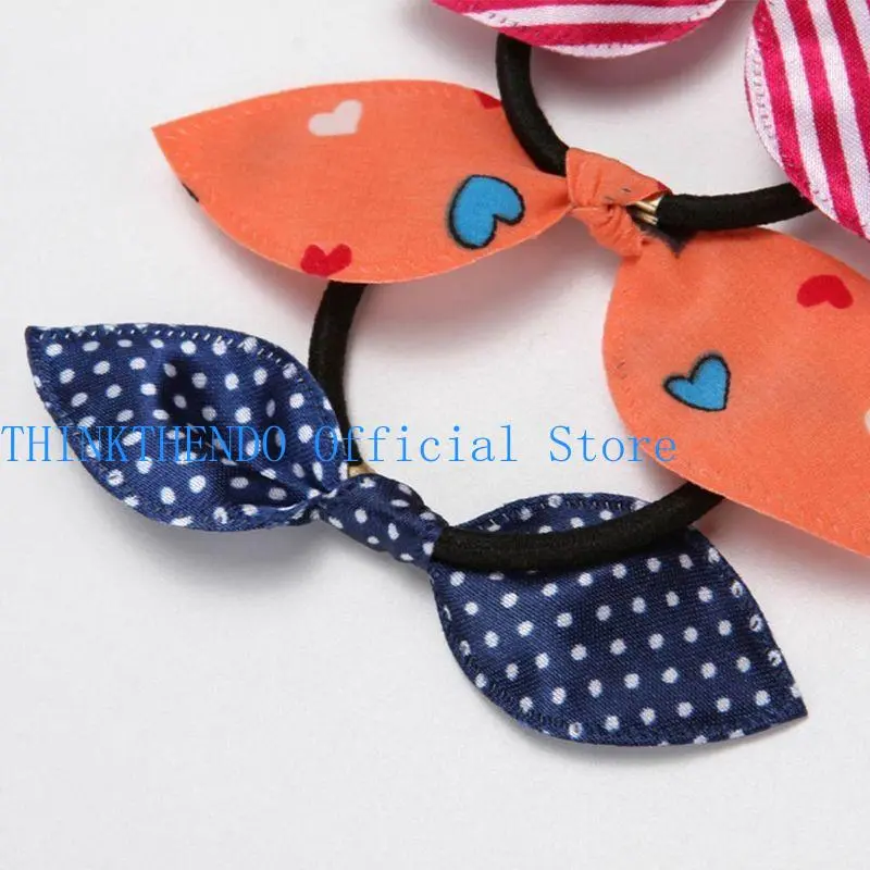 39BB Elastic Rubber Band Hair Ties Rabbit Ears Headband Girls Ponytail Holder