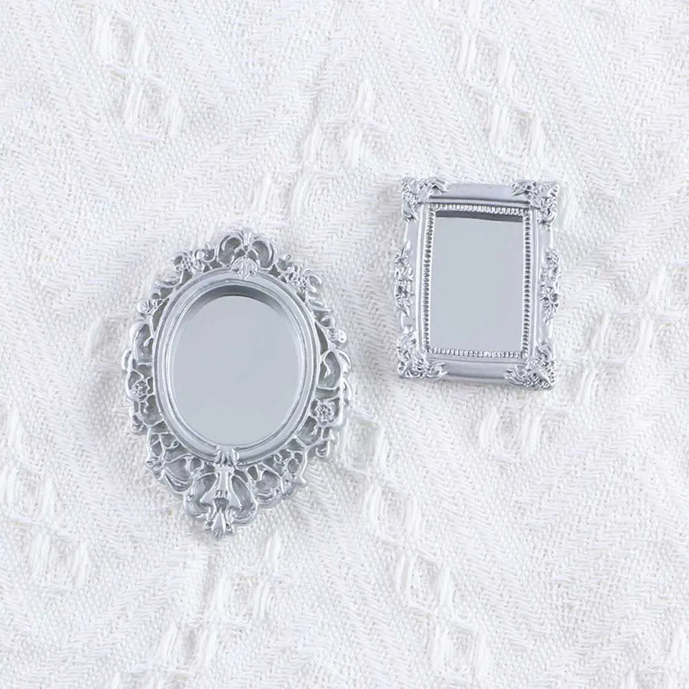 European Frame Doll House Decor Mini Victorian Tiny Ornament Miniature Furniture Dollhouse Mirror