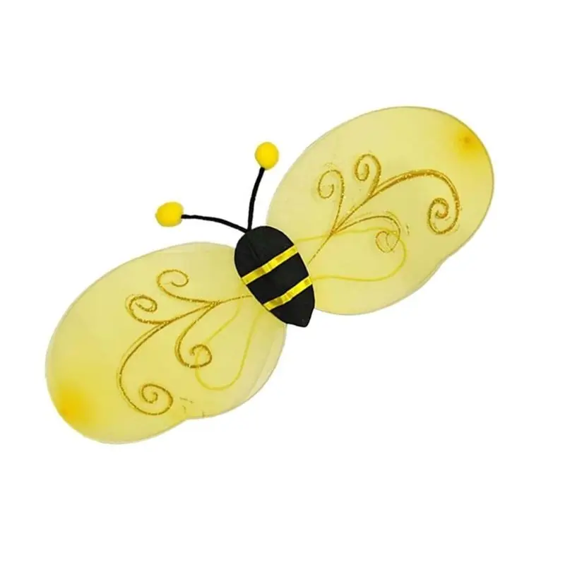 652F Animal Wing Halloween Costume Accessory Animal Role Play Wing Headband Wand for Women Kid Halloween Masquerade Cospaly