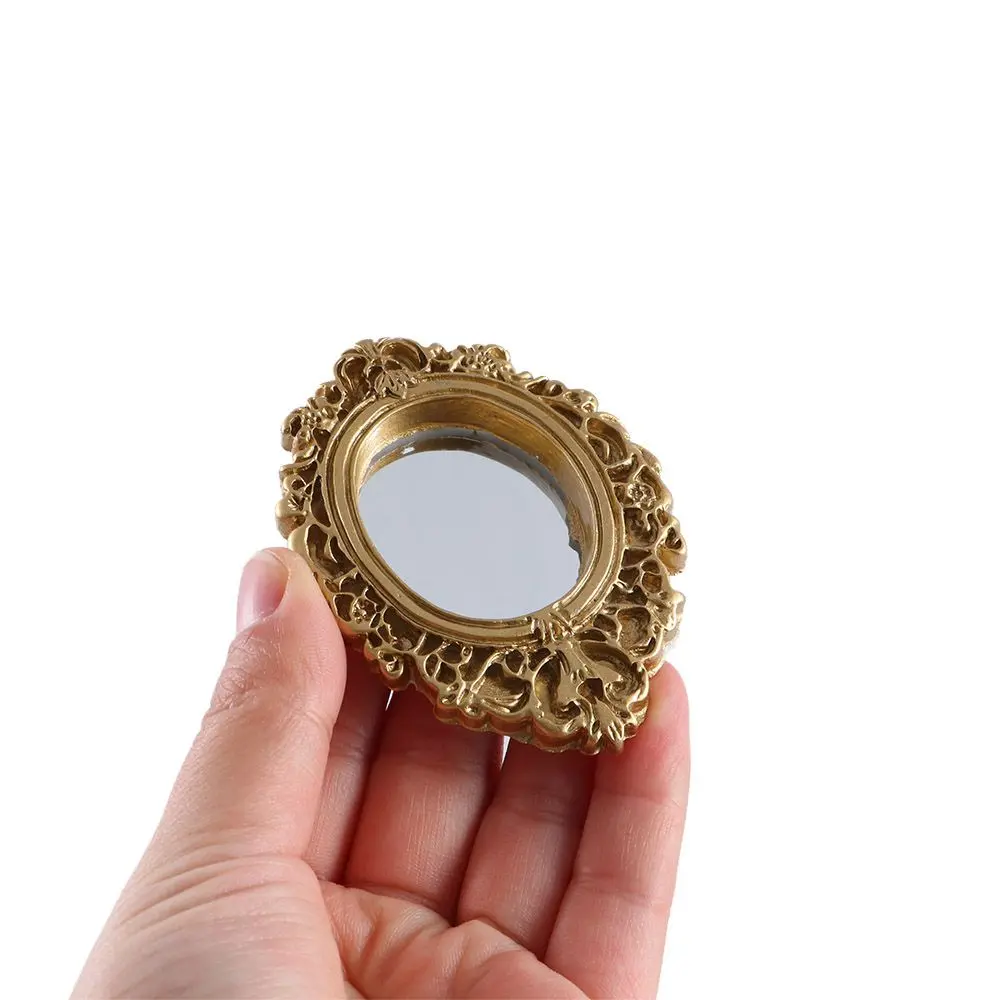 European Frame Doll House Decor Mini Victorian Tiny Ornament Miniature Furniture Dollhouse Mirror
