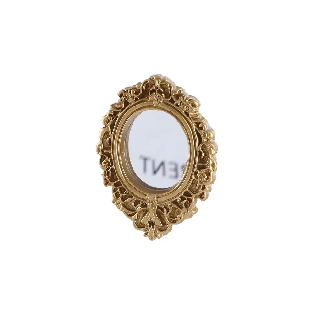 European Frame Doll House Decor Mini Victorian Tiny Ornament Miniature Furniture Dollhouse Mirror