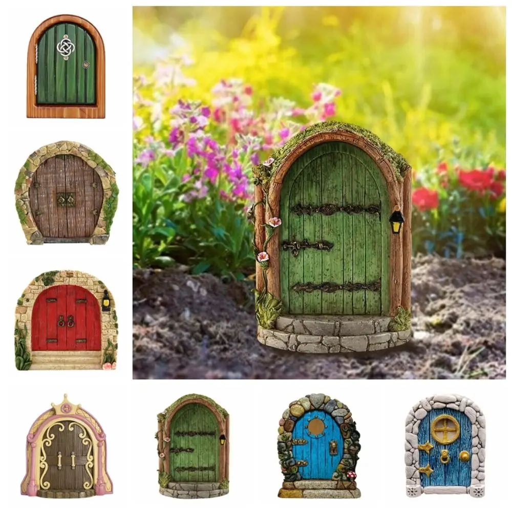 Funny Wooden Elven Gate Miniatures Fairy Gate Cute Fairy Doll Gate Fairy Tales Mini Desktop