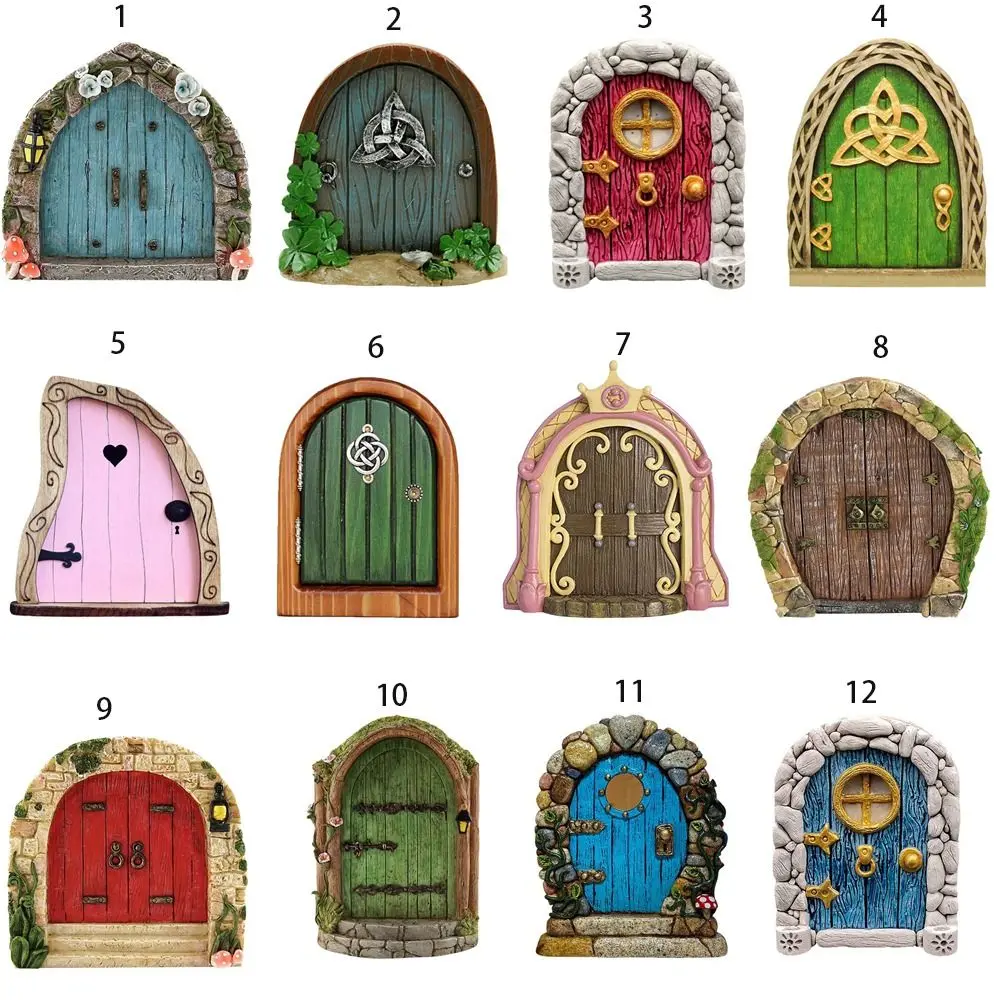 Funny Wooden Elven Gate Miniatures Fairy Gate Cute Fairy Doll Gate Fairy Tales Mini Desktop