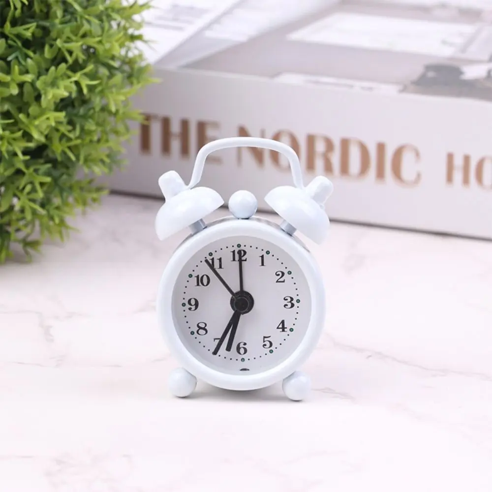 Multi-purpose Classic Mini Alarm Clock Silent Simple Bedside Alarm Clock Cute Small Table Clock Desktop