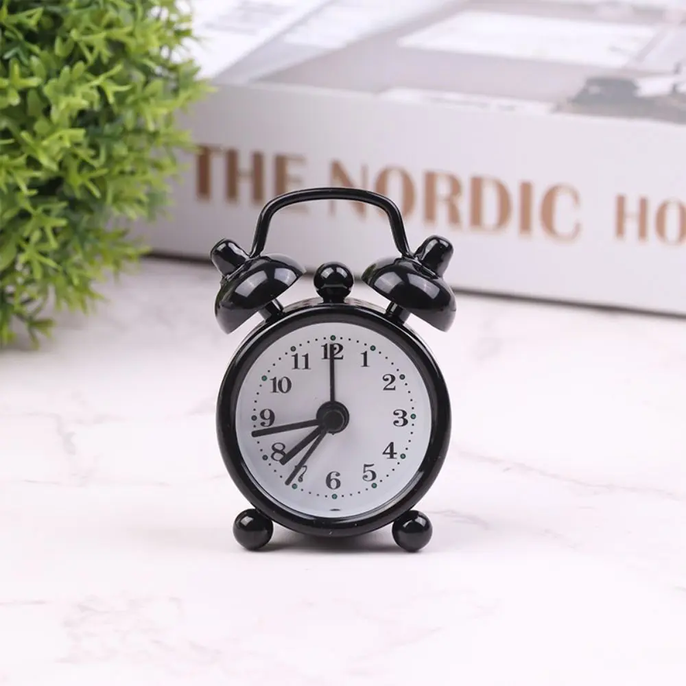 Multi-purpose Classic Mini Alarm Clock Silent Simple Bedside Alarm Clock Cute Small Table Clock Desktop