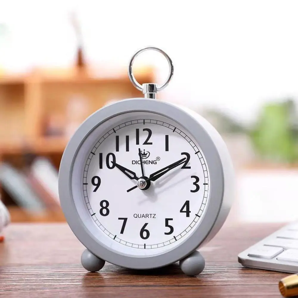 Personalized 3D Bedside Alarm Clock Cartoon Cute Electronic Wake-up Alarm Simple Lazy Silent Clock Gift