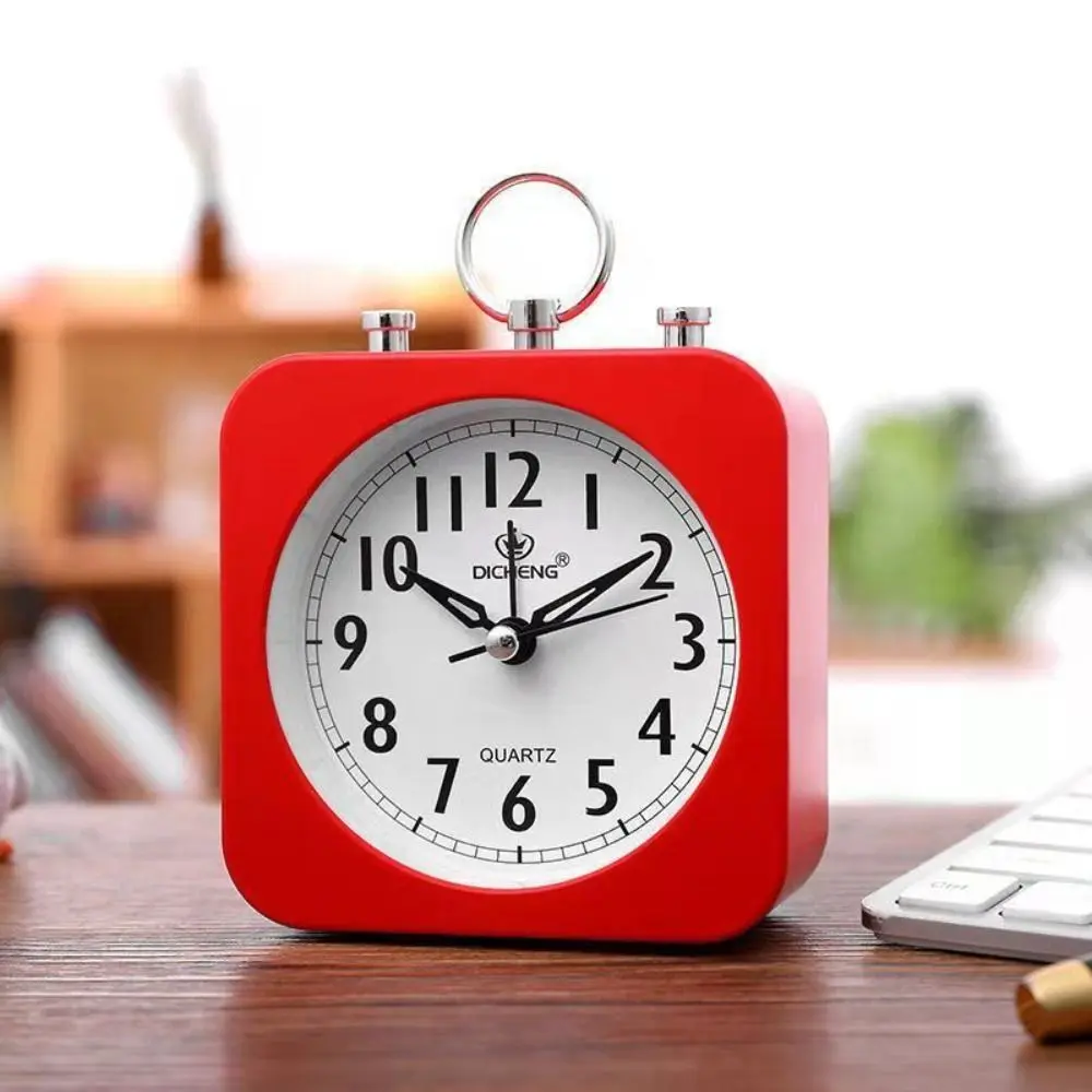 Personalized 3D Bedside Alarm Clock Cartoon Cute Electronic Wake-up Alarm Simple Lazy Silent Clock Gift