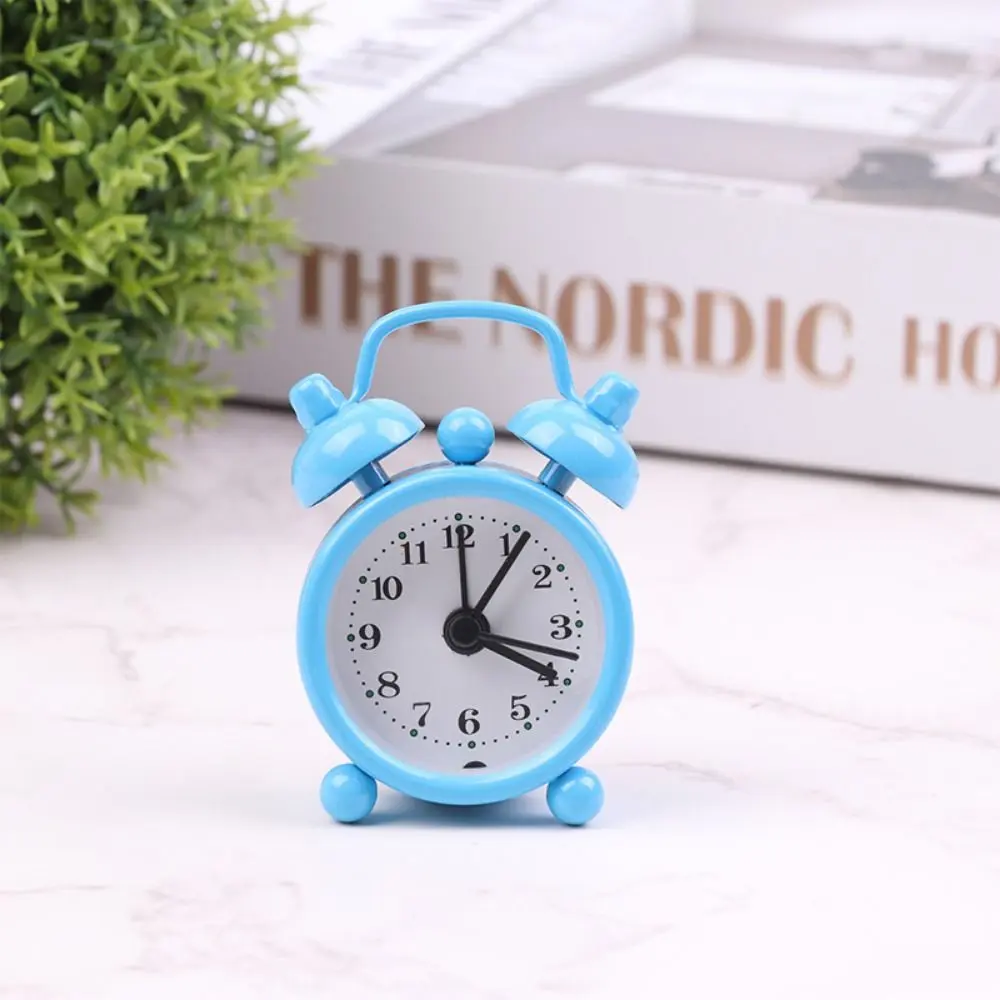 Multi-purpose Classic Mini Alarm Clock Silent Simple Bedside Alarm Clock Cute Small Table Clock Desktop
