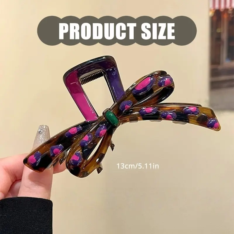 652F Fashionable Hair Claw Clip With Heart/Bowkinot Design Nonslip Strong Hair Grip Hair Claw For Women Ponytail Holder