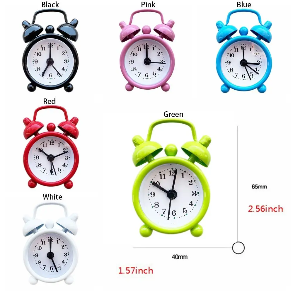 Multi-purpose Classic Mini Alarm Clock Silent Simple Bedside Alarm Clock Cute Small Table Clock Desktop