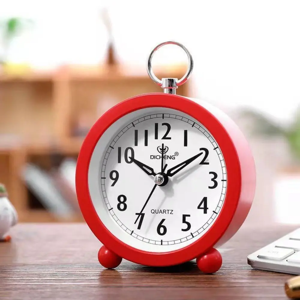 Personalized 3D Bedside Alarm Clock Cartoon Cute Electronic Wake-up Alarm Simple Lazy Silent Clock Gift