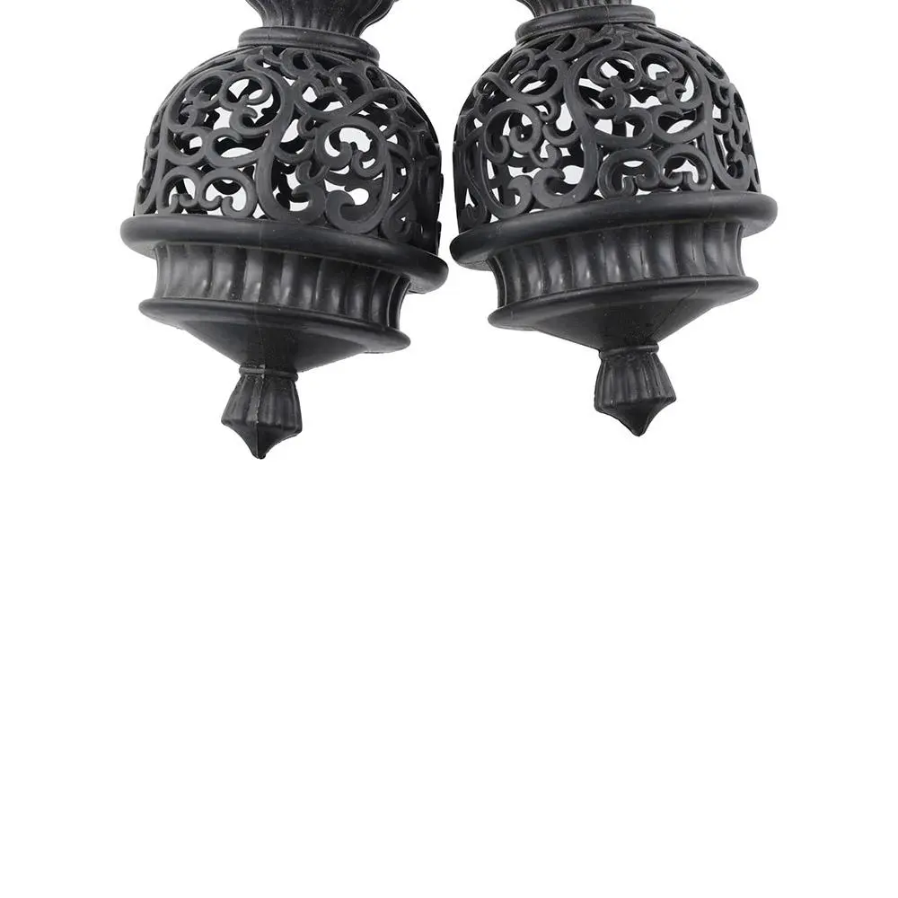 2pcs Durable Decorative Plastic Drapery Rail Ends Curtain Rod Head Curtain Accessories Curtain Rod Cap
