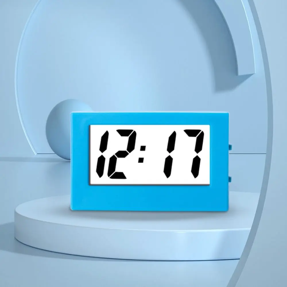 Portable Small Mini Triangle Clock ABS Mute Desk Digital Clock Electronic Simple Office