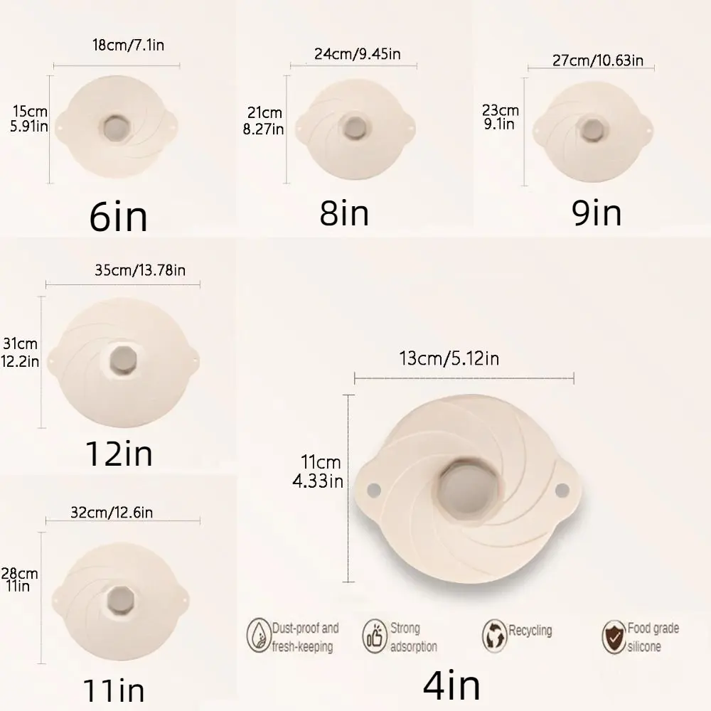 Self Sealing Food Fresh Lids Tableware Preservation Lids Silicone Pot Cover Anti Overflow Reusable Fresh Keeping Cover Cookware