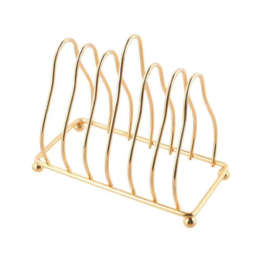 Simple Small Kitchen Iron Storage Rack European Style Installation-free Dish Plate Holder Iron Art Metal Drainin Rack Restaurant